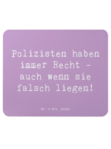 Mr. & Mrs. Panda Mouse Pad Spruch Polizist Humor mit Spruch in Lavendeltraum