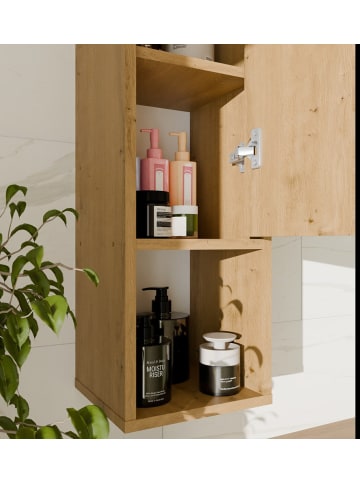kommodly Wandhängeschrank Ida in Eiche - (B)25.5cm x (T)24cm x (H)82cm
