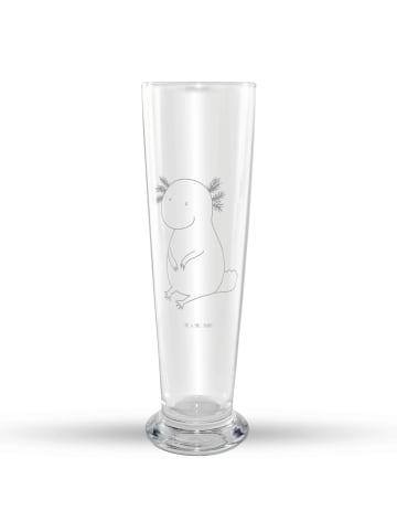 Mr. & Mrs. Panda Weizenbierglas Axolotl Niedlich ohne Spruch in Transparent