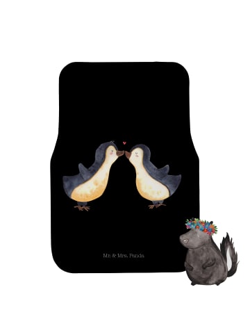 Mr. & Mrs. Panda Fahrer Autofußmatte Pinguin Liebe ohne Spruch in Schwarz