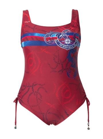 Ulla Popken Badeanzug in rubinrot