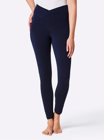 Plantin Leggings in marine + anthrazit-meliert