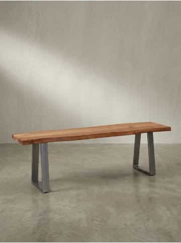 KADIMA DESIGN Esszimmerbank 120x40x45,5 cm Massivholz / Metall mit