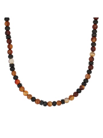 S. Oliver Edelstahl Herren Achat Collier 50+5 cm