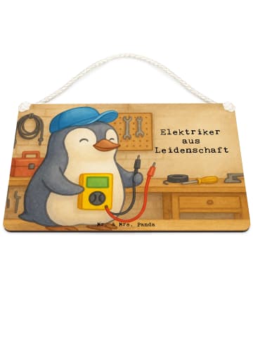 Mr. & Mrs. Panda Wanddeko Elektriker Leidenschaft Design mit Spruch in Weiß