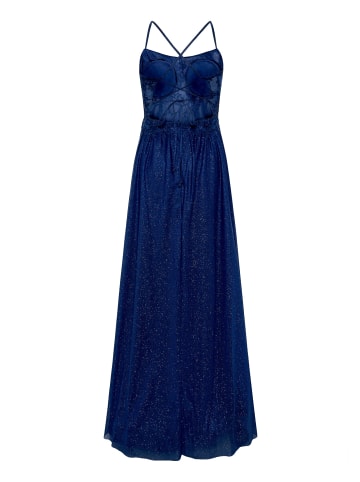 Vera Mont Abendkleid im Glitzer-Look in Dunkelblau/Grau