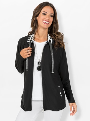 WITT WEIDEN Shirtjacke in schwarz-ecru-gemustert