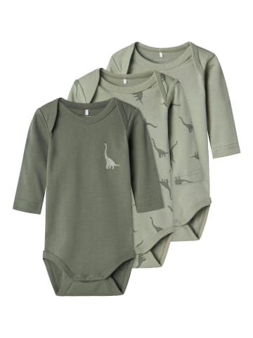 name it 3er-Pack Strampler in Agave Green