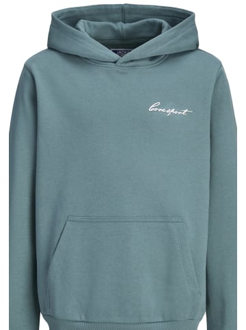 JACK & JONES Junior Hoodie 'Dust Script' in blau