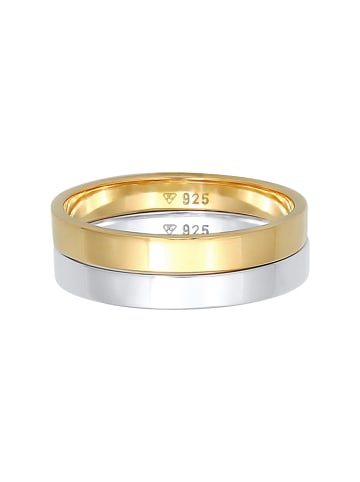 Elli Ring 925 Sterling Silber Ring Set, Bi Color_Tri Color in Silber