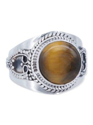 mantraroma 925er Silber - Ringe mit Tigerauge