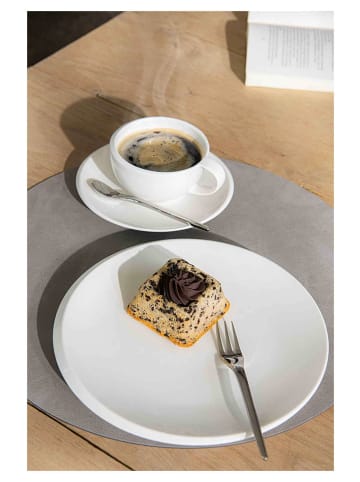 Villeroy & Boch 6er Set Kaffeetassen mit Untertassen NewMoon 190 ml weiß in weiß