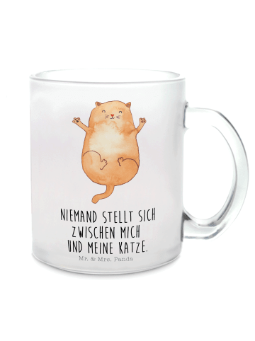 Mr. & Mrs. Panda Glühweinbecher Katze Umarmen mit Spruch in Transparent