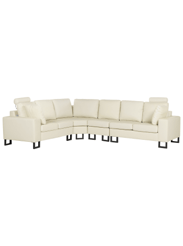 Beliani Ecksofa STOCKHOLM in Beige/Schwarz - (W) 293 x (H) 103 x (L) 235 cm