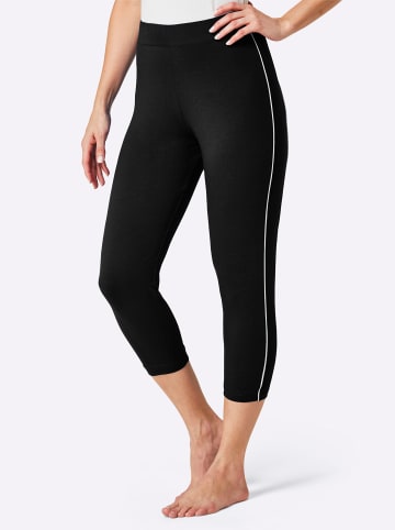 Plantin Leggings 3/4-lang in schwarz + anthrazit-meliert