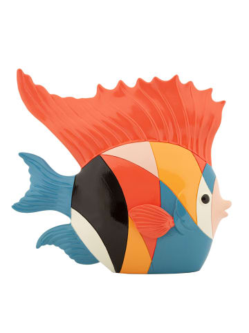 Mauro Ferretti Mehrfarbiger Harzfisch, 28 x 8 x 25 cm