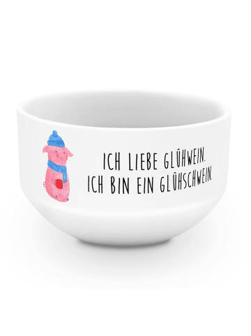 Mr. & Mrs. Panda Suppenschüssel Schwein Glühwein mit Spruch in Weiß