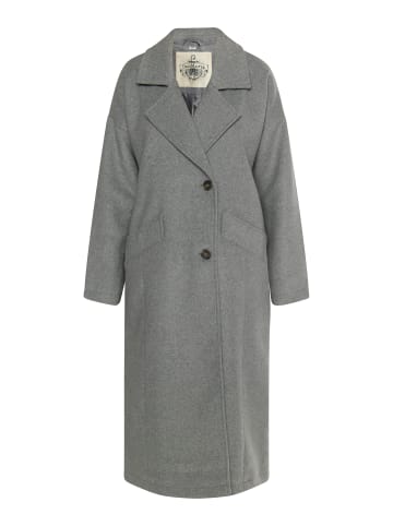 DreiMaster Damen Übergangsmantel Aus Wollgemisch in Grau Melange