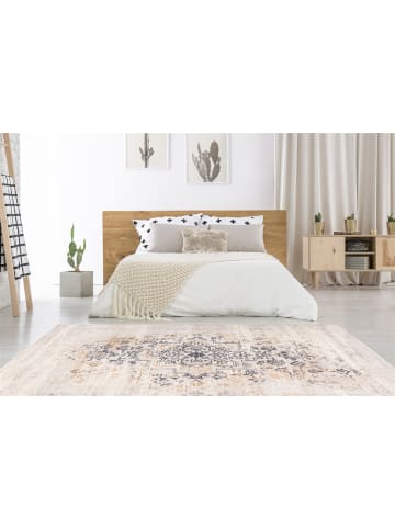 Kayoom Kurzflor Teppich Piemont 725 in creme - rechteckig