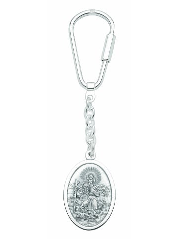 Adeliás 925 Silber Schlüsselanhänger Christophorus in silber