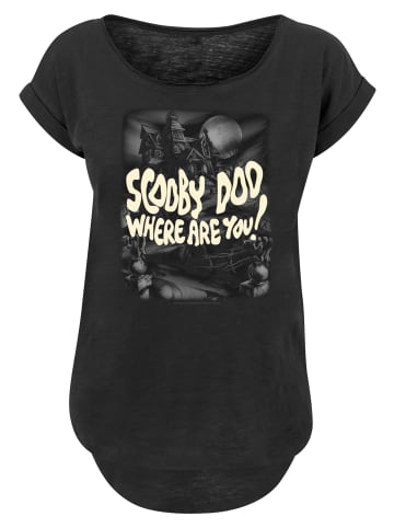 F4NT4STIC Long Cut T-Shirt Scooby Doo Scary Castle in schwarz