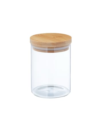 relaxdays 4 x Vorratsglas in Transparent/ Natur - 750 ml