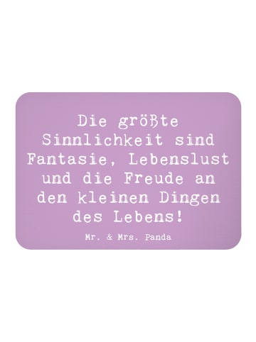 Mr. & Mrs. Panda magnet Spruch Sinnlichkeit und Freude mit Spruch in Lavendeltraum