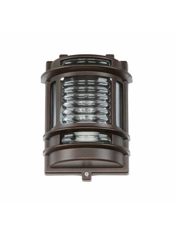 Licht-Erlebnisse Außen Wandlampe (B)16 x (H)22 cm in Rostbraun Antik
