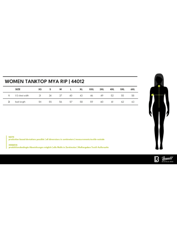 Brandit Top "Women Tanktop Mya, Rip" in Khaki