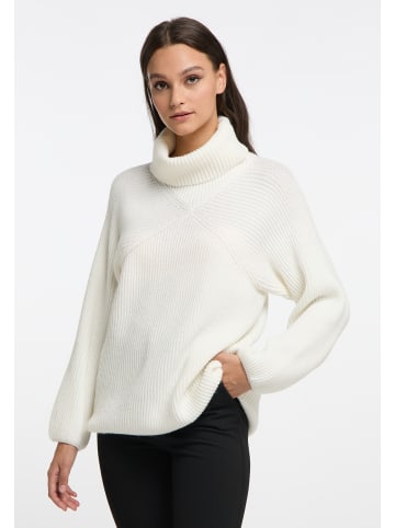 RISA Damen Strick Rollkragenpullover in Weiss