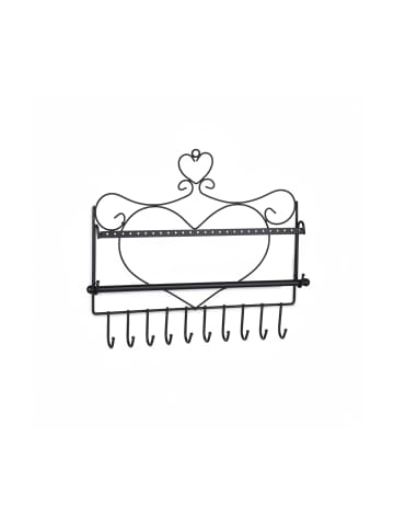 relaxdays Schmuckhalter in Schwarz - (B)36,5x (H)30 x (T)3,5 cm