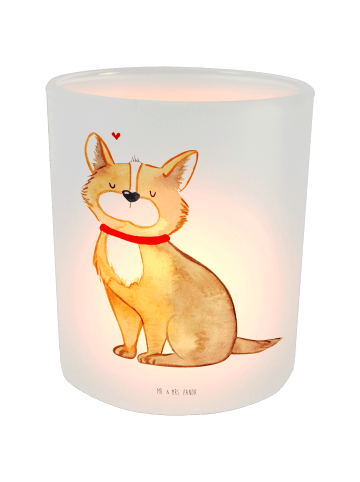 Mr. & Mrs. Panda Teelichthalter Hund Glück ohne Spruch in Transparent