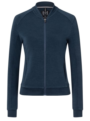 super.natural Merino Sweatjacke in blau