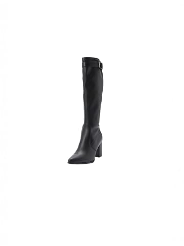KOROSHI Stiefel mit hohem Absatz in Lederoptik und Schnalle in SCHWARZ