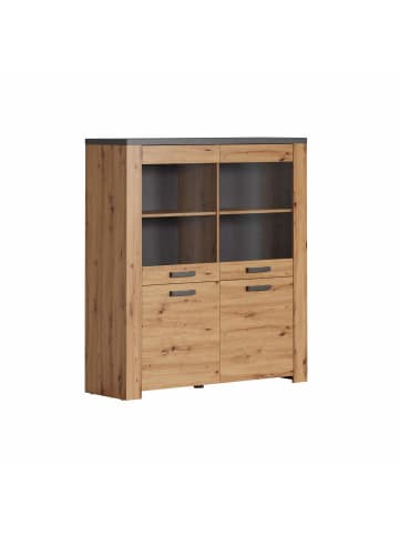 ebuy24 Vitrinenschrank Follow Eiche 127 x 40 cm