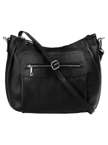 Samantha Look Umhängetasche echt Leder in schwarz