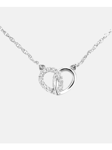 Diamant L'éternel Halskette aus 375 Weißgold mit Diamant Herz-Design