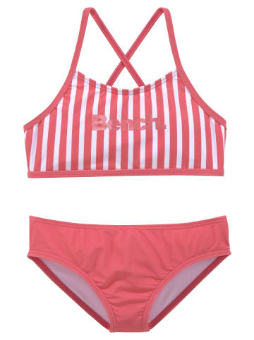 Bench Bustier-Bikini in koralle gestreift