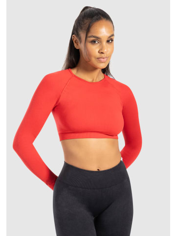 SMILODOX Crop Longsleeve Bethy Seamless in Rot