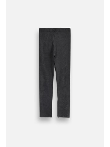 Coccodrillo Gerippte Leggings mit langem Bein in schwarz