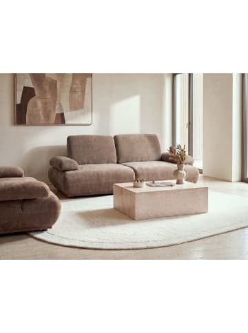 Beliani 3-Sitzer Sofa NACKA in Braun - (W) 211 x (H) 89 x (L) 110 cm
