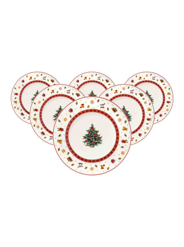 Villeroy & Boch 6er Set Frühstücksteller Toy's Delight ø 21,5 cm weiß in weiß