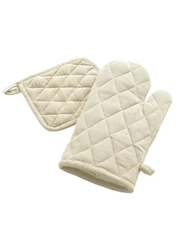 Douceur d’Intérieur Küchenhandschuh und Topflappen GOURMET N / in Beige, (B) 20 x (H) 2 x (L) 28 cm