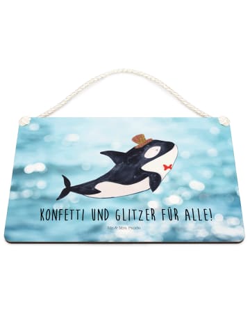 Mr. & Mrs. Panda Schild Orca Zylinder mit Spruch in OZeichenanblue
