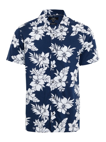 Threadbare Hawaiihemd THB Shirt S/Slv Hibiscus in Midnight Blue