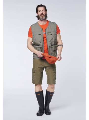 Gardena Weste im Workwear-Look in Grün