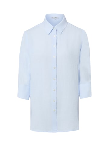 Marie Lund Leinenbluse Rihab in blau - 0056