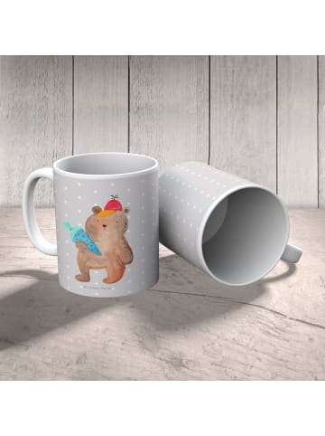 Mr. & Mrs. Panda Kaffeetasse Bär Schultüte ohne Spruch in Grau Pastell