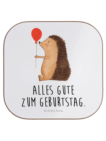 Mr. & Mrs. Panda Tassenuntersetzer Igel Luftballon mit Spruch in Weiß