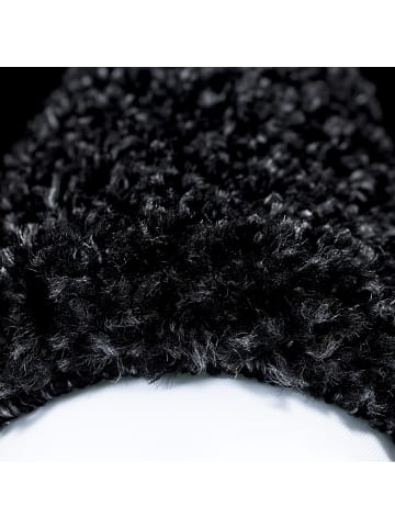 KADIMA DESIGN Teppich Hochflor Shaggy Waschbar Bordüre RHEIN Strapazierfähig in Anthrazit